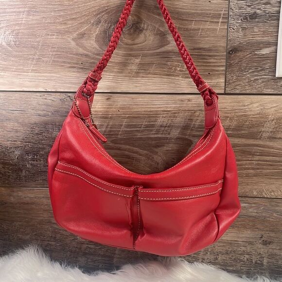 ACCESSORIES Genuine Leather Shoulder Satchel Bag Purse Braided Shoulder Strap - Picture 2 of 9